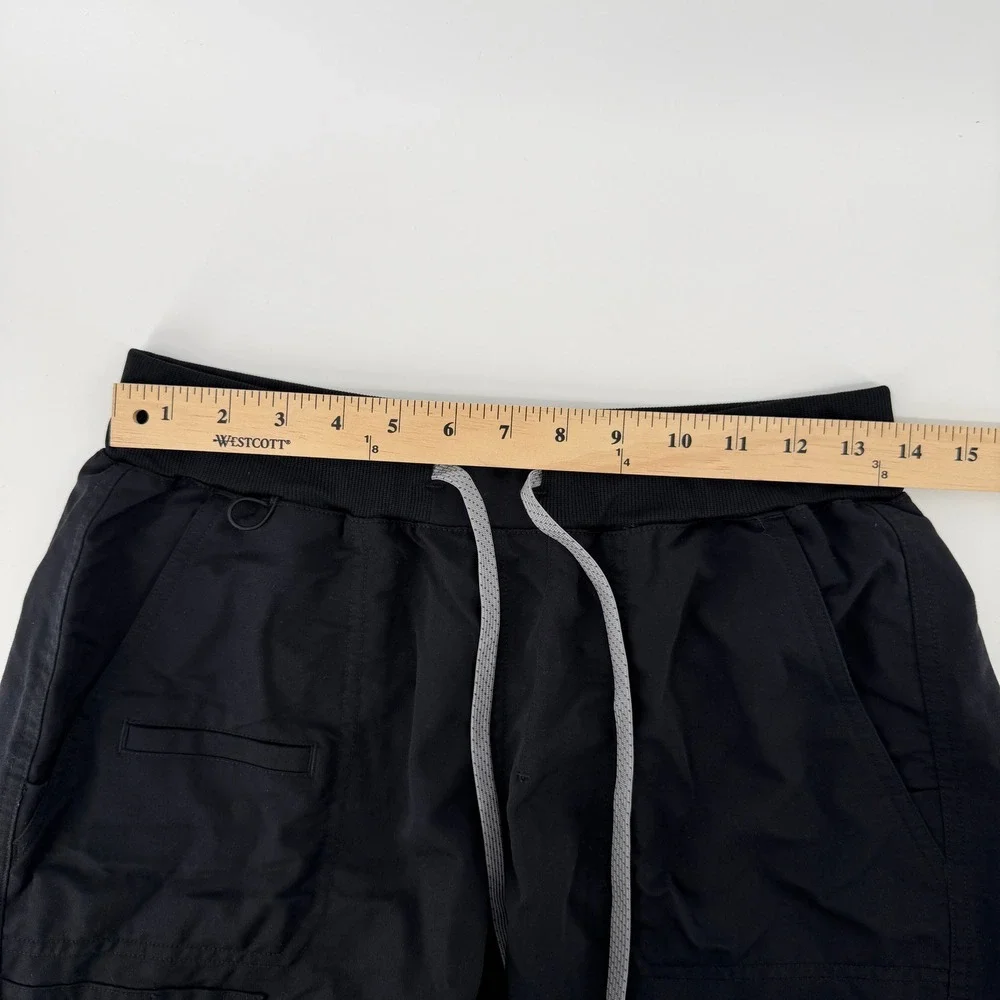 Fabletics Cargo Joggers Women M Black Multi-Pocket Utility Drawstring Athleisure